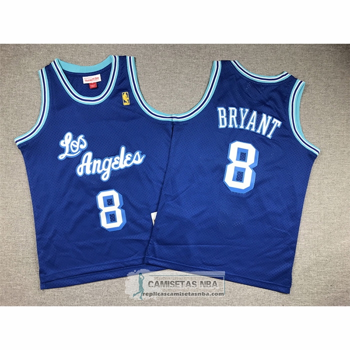 Camiseta Nino Los Angeles Lakers Kobe Bryant NO 8 Mitchell & Ness 1996-97 Azul